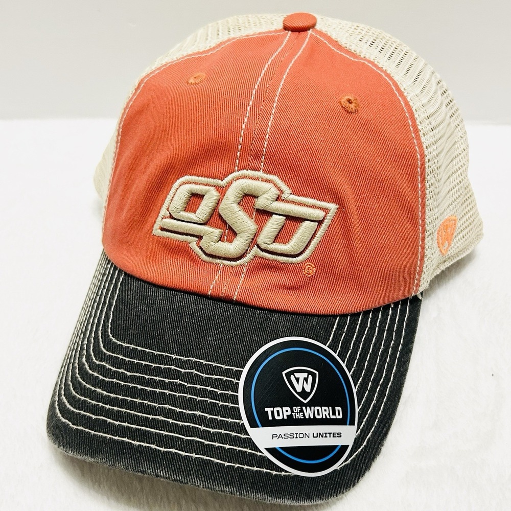 Top‎ of the World Oklahoma State Cowboys Offroad Trucker Hat Adjustable Orange